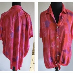 ACACIA SEIMWEAR PSHYCADELLIC LEAF MOMBASA SHIRT SIZE P